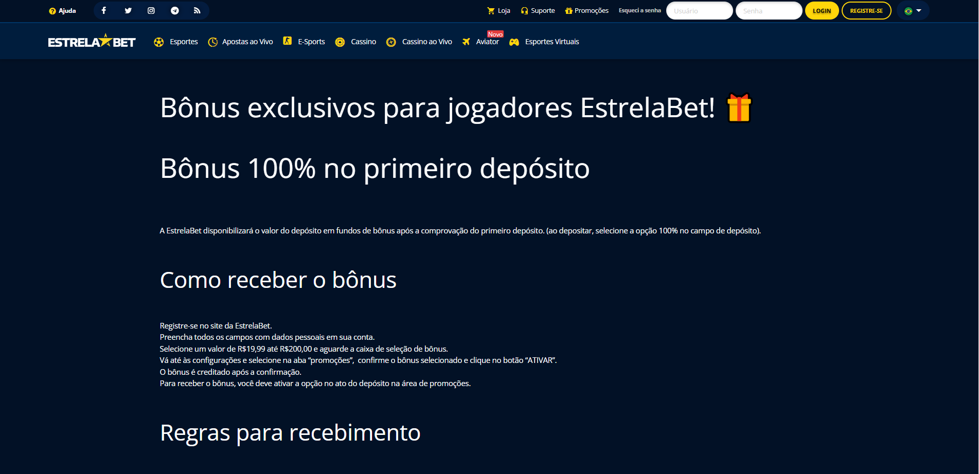 estrelabet bonus